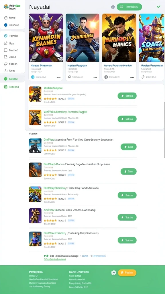 Screenshot menunjukkan level awal yang menantang.