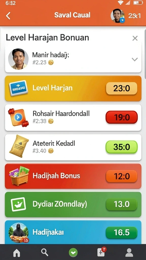 Tampilan menu utama yang ramah pengguna.