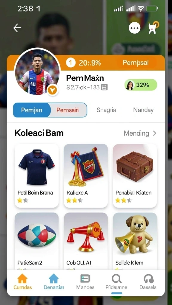 Menu pengaturan yang memungkinkan kustomisasi karakter dan kontrol.