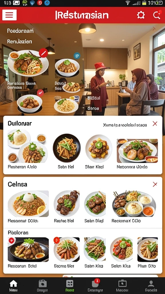 Tampilan antarmuka yang intuitif dan menyenangkan.