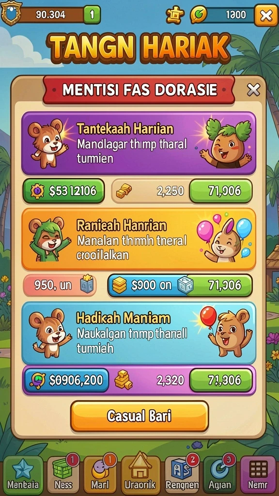 Berbagai karakter unik dan menarik.