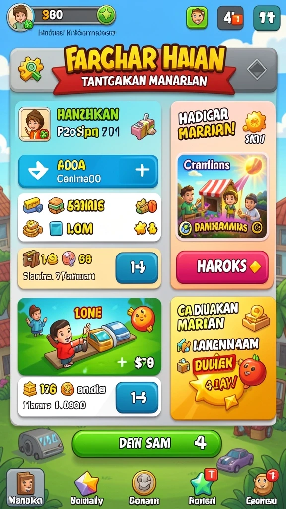 Menampilkan antarmuka utama permainan SELTOTO.