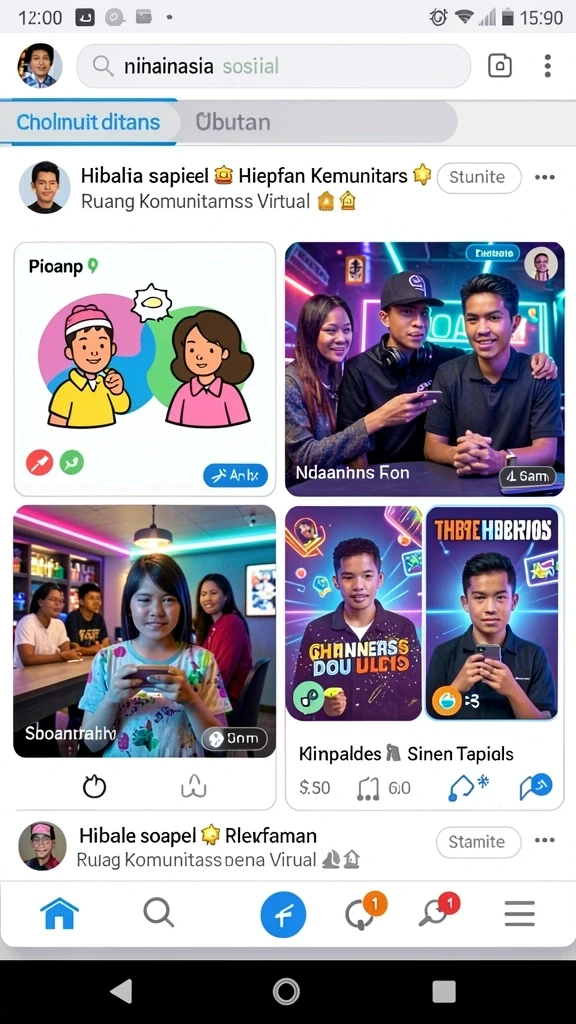 Fitur komunitas yang memungkinkan interaksi antar pemain.